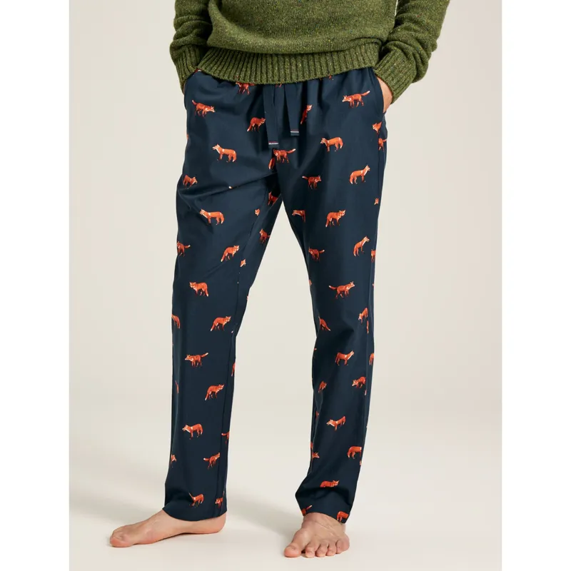 Joules The Dozer Men's Printed Pyjama Bottoms - Navy Fox-1